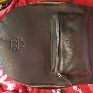 Tory Burch Thea Large Pebbled Leather Backpack-Authentic- Preowned